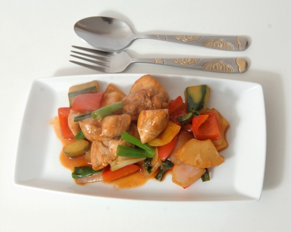 delicious chicken and pineapple in a sweet and sour sauce